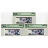 Image 1 : Cuba. Central Bank of Cuba, 1998 to 2002, Issued Banknote Trio.