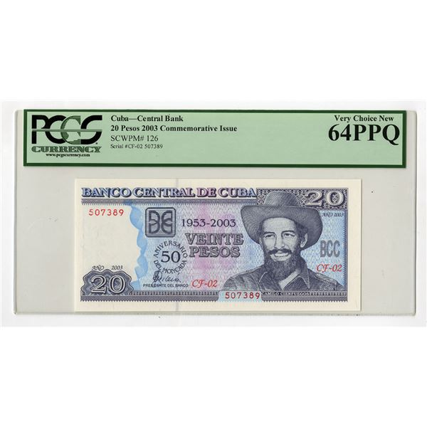 Cuba. Central Bank of Cuba, 2003, Commemorative Issued Banknote