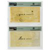 Image 2 : Ethiopia. State Bank of Ethiopia, ND (1945), Front and Back Specimen Pair.