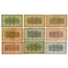 Image 2 : Hungary, Ministry of Finance, 1946, Group of 9 Tax Pengo Notes