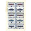 Image 1 : Lottery Del Ferrocarril De Veracruz A Alvarado, 1886 Specimen Uncut Proof Sheet of 10 Lottery Ticket