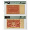 Image 2 : Russia. Currency Note and State Currency Note, 1921 to 1922, Issued Banknote Pair.