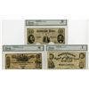 Image 1 : C.S.A., 1861, $10, T-29, T-25, and T-10 Issued Banknote Trio.
