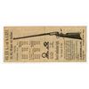 Image 2 : MA. J. Stevens & Co., ca.1880-90 Gun Advertising Note on Facsimile C.S.A. $500 Note.