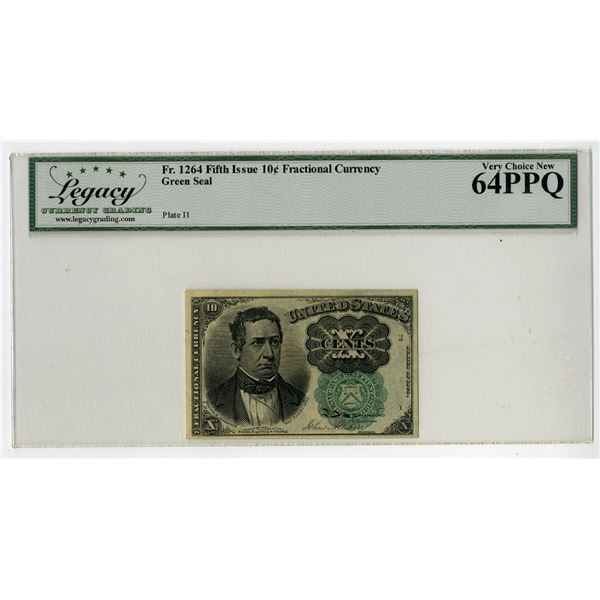 Washington D.C., Fractional Currency, 10 Cents, Fr#1264, Fifth Issue Fractional Currency, 1863, Issu