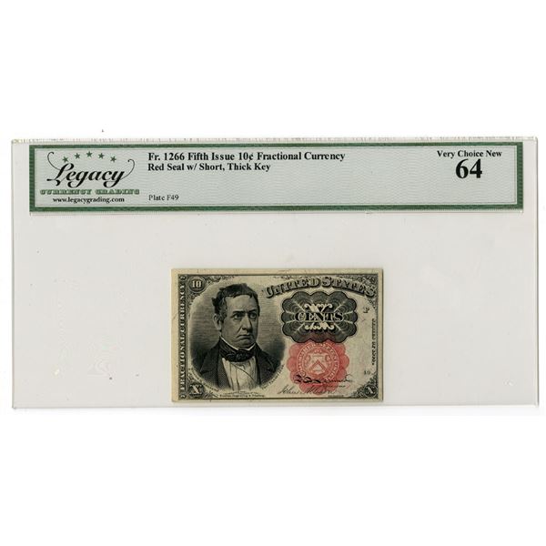 Washington D.C., Fractional Currency, 10 Cents, Fr#1266, Fifth Issue Fractional Currency, 1863, Issu