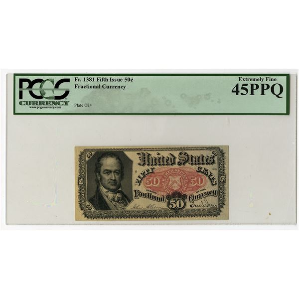 Washington D.C., Fractional Currency, 50 Cents, Fr#1381, Fifth Issue Fractional Currency, 1863, Issu
