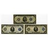 Image 1 : Washington D.C. Federal Reserve Notes, Series of 1914, Issued Banknote Trio.
