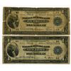 Image 1 : New York and Virginia. Federal Reserve Bank, Series of 1918, Issued Banknote Pair.
