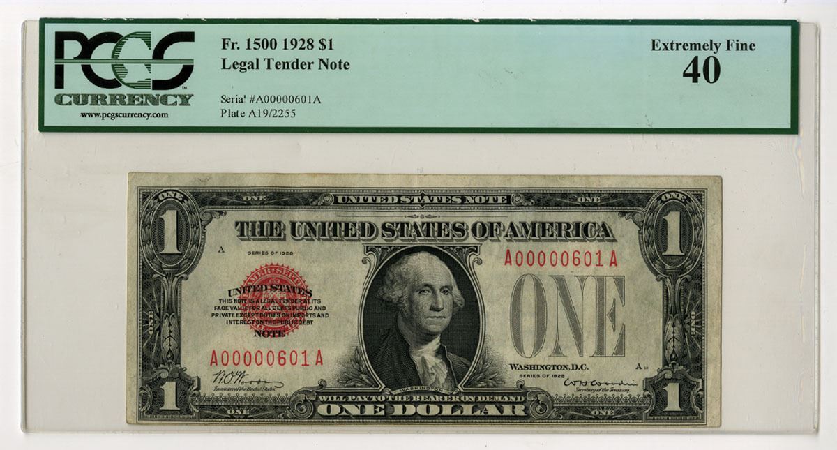 Washington D.C., United States Note, Legal Tender, $1, Fr#1500, Series ...