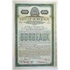 Image 1 : France. City of Bordeaux, 1919, Specimen Coupon Bond from Famous French Wine Region.