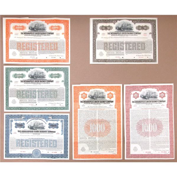 Indiana. Indianapolis Union Railway Co., 1930 to 1946, Collection of Registered and Coupon Bonds.