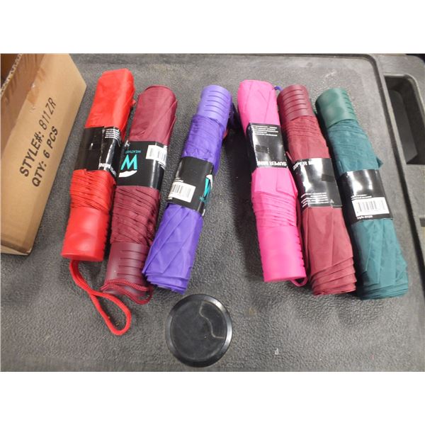 6 Multi Colored Umbrella's