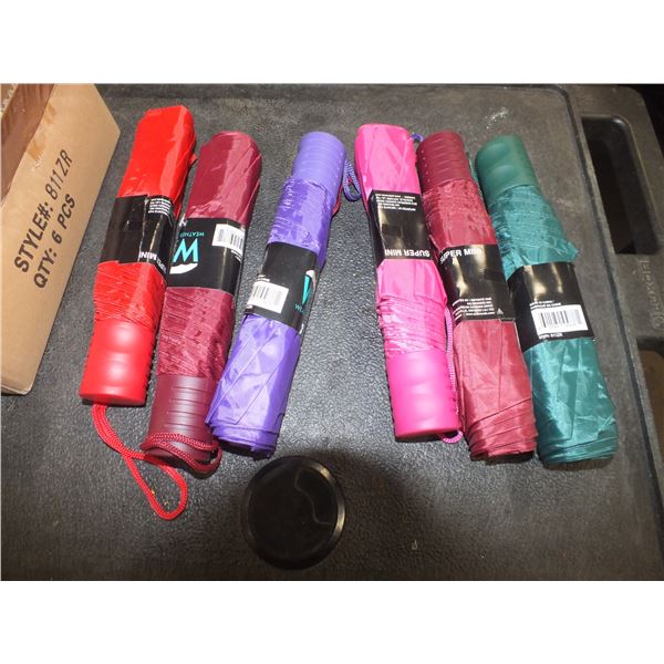 6 Multi Colored Umbrella's