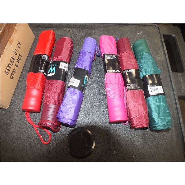 6 Multi Colored Umbrella's