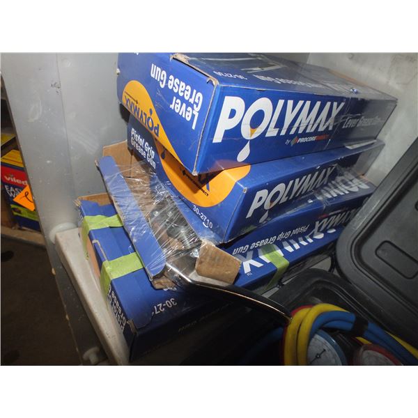 5 Polymax Grease Guns