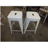 Image 1 : 2 White Metal Stools