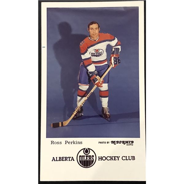 1972-73 WHA ALBERTA OILERS POSTCARD - ROSS PERKINS