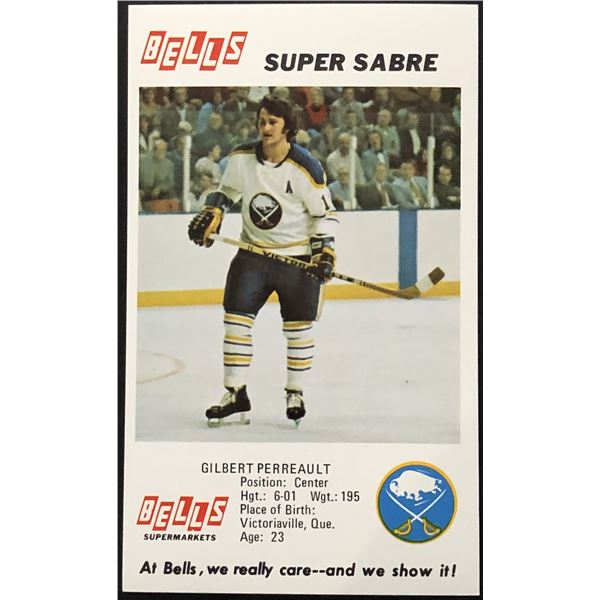 1973-74 BELLS SUPERMARKETS GILBERT PERREAULT (HOF)