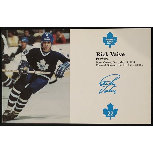 1980-81 RICK VAIVE POST CARD