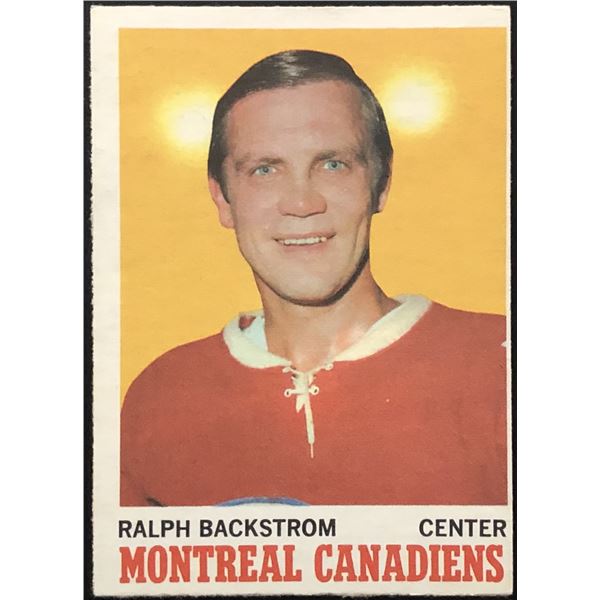 1970-71 O-PEE-CHEE RALPH BACKSTROM