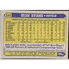 Image 2 : 1987 TOPPS BILLY BEANE ROOKIE CARD