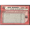 Image 2 : 1989 BOWMAN JACK McDOWELL ROOKIE CARD
