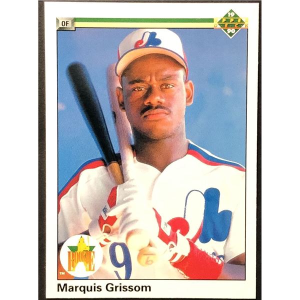 1990 UPPER DECK MARQUIS GRISSOM ROOKIE CARD