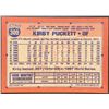Image 2 : 1991 TOPPS KIRBY PUCKETT (HOF)