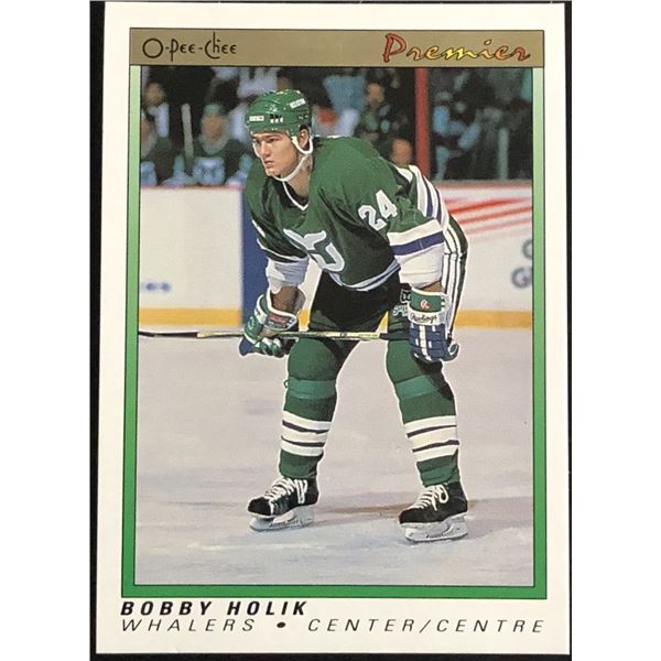 1990-91 O-PEE-CHEE PREMIER BOBBY HOLIK ROOKIE CARD