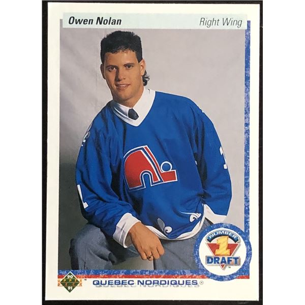 1990-91 UPPER DECK OWEN NOLAN ROOKIE CARD