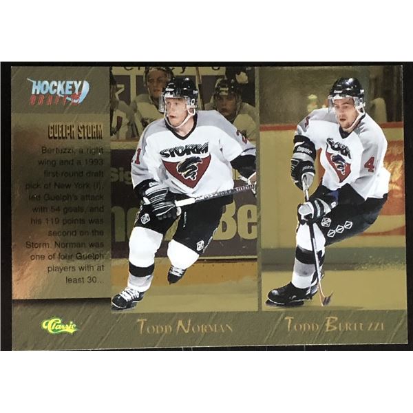 1995-96 CLASSIC TODD BERTUZZI JUNIOR CARD