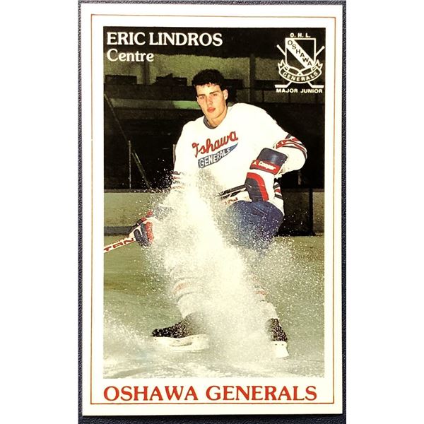 1989-90 OSHAWA GENERALS ERIC LINDROS POLICE CARD