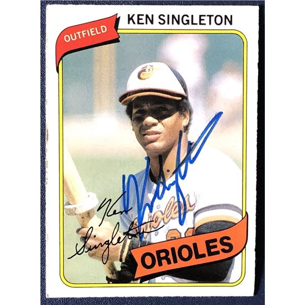 1980 O-PEE-CHEE KEN SINGLETON SIGNED