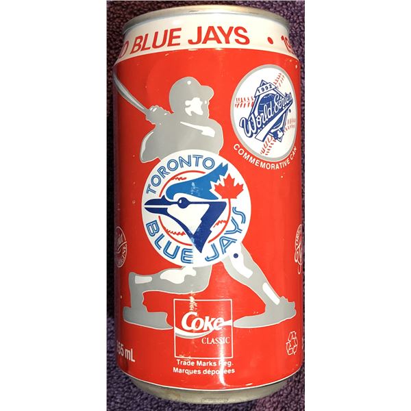 1992 COCA COLA TORONTO BLUE JAYS WORLD SERIES CHAMPS COLLECTIBLE CAN