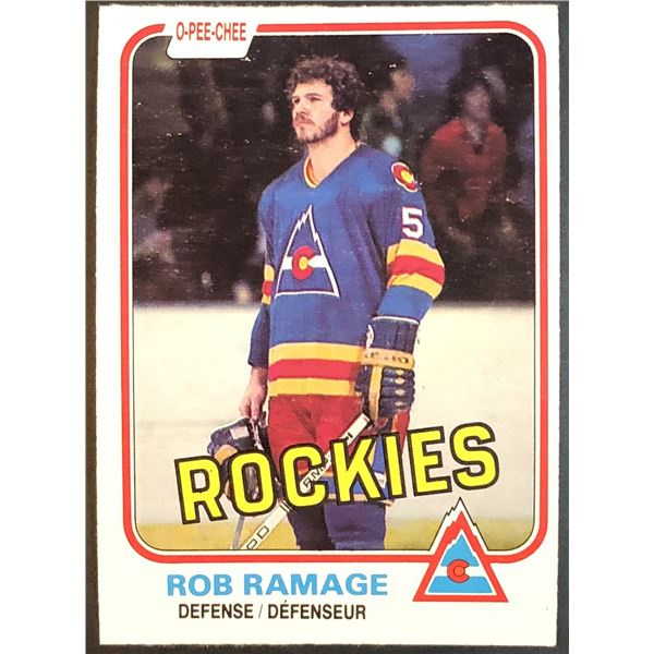 1981-82 O-PEE-CHEE ROB RAMAGE