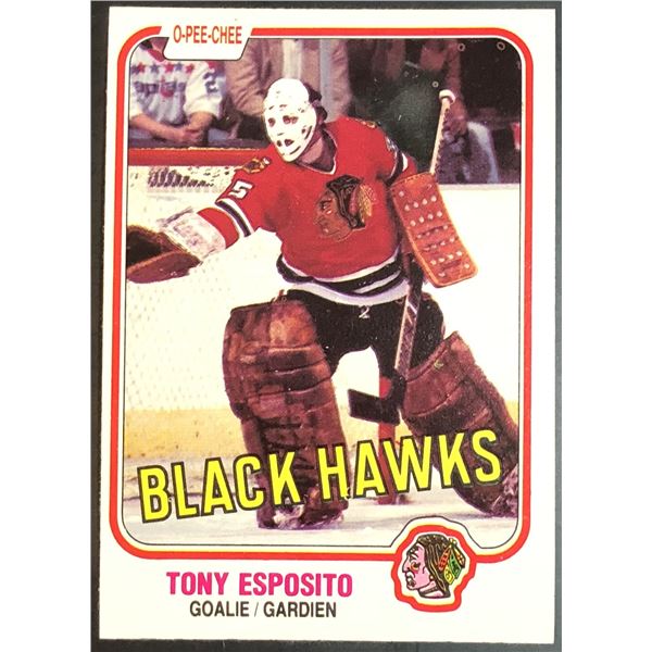 1981-82 O-PEE-CHEE TONY ESPOSITO (HOF)