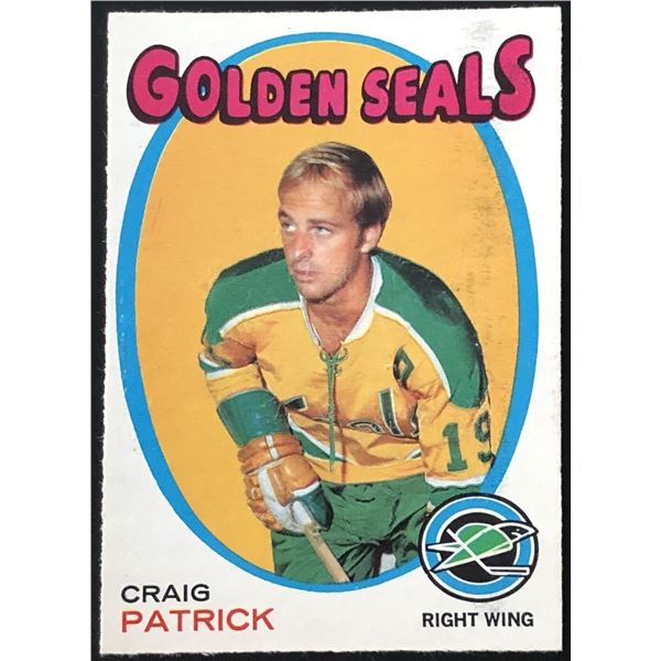1971-72 O-PEE-CHEE CRAIG PATRICK ROOKIE CARD