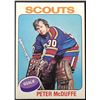 Image 1 : 1975-76 TOPPS PETER McDUFFE ROOKIE CARD