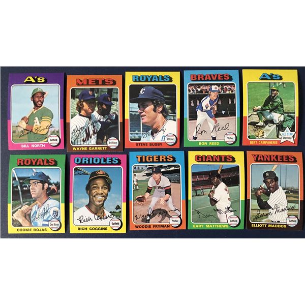 1975 TOPPS BASEBALL MINIS - 10 CARDS