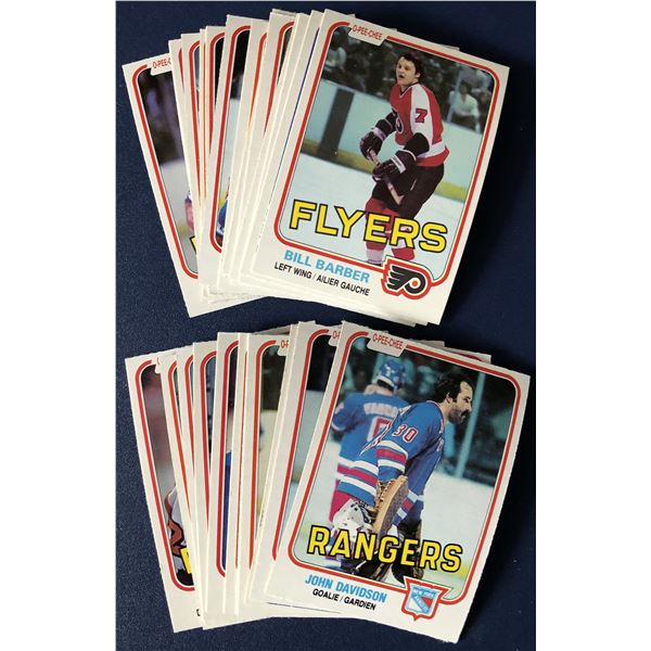 1981-82 O-PEE-CHEE NHL COLLECTION - 25 CARDS