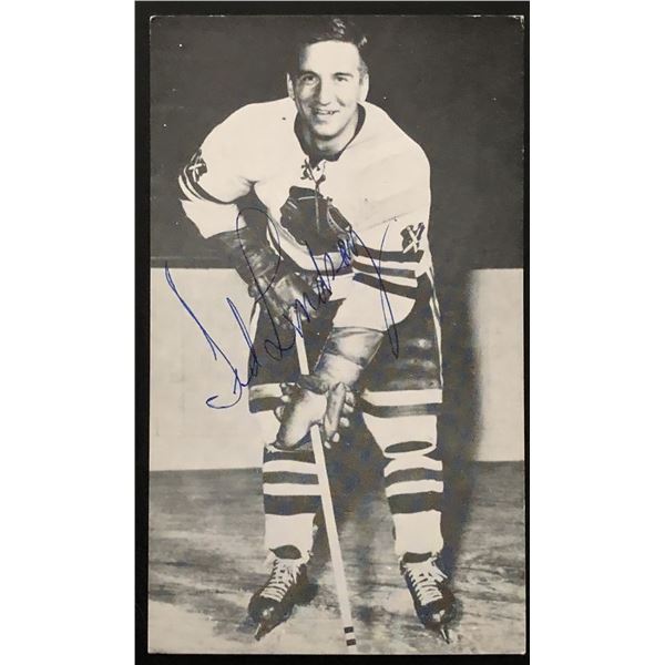 1950's TED LINDSAY (HOF) J.D. McCARTHY POSTCARD - SIGNED