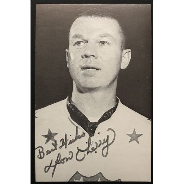 1960's ROCHESTER AMERICANS DON CHERRY POSTCARD - SIGNED