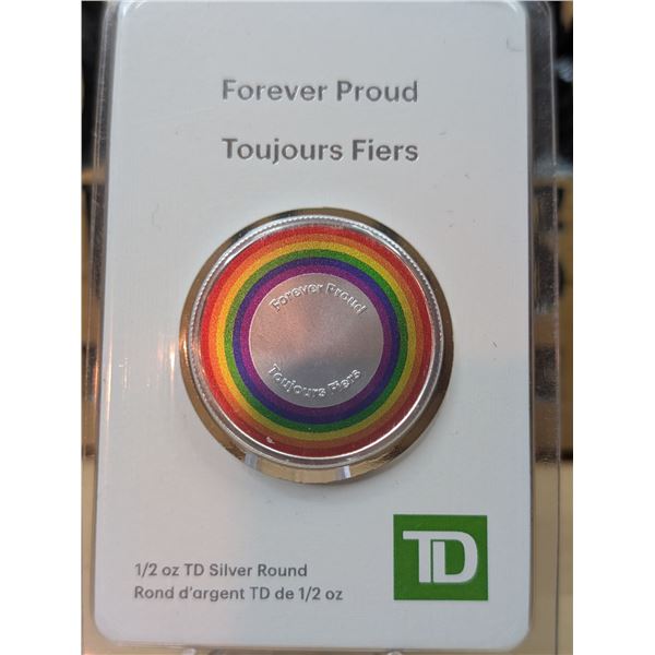 Lot 7-1) 1/2 oz silver  pride TD mint