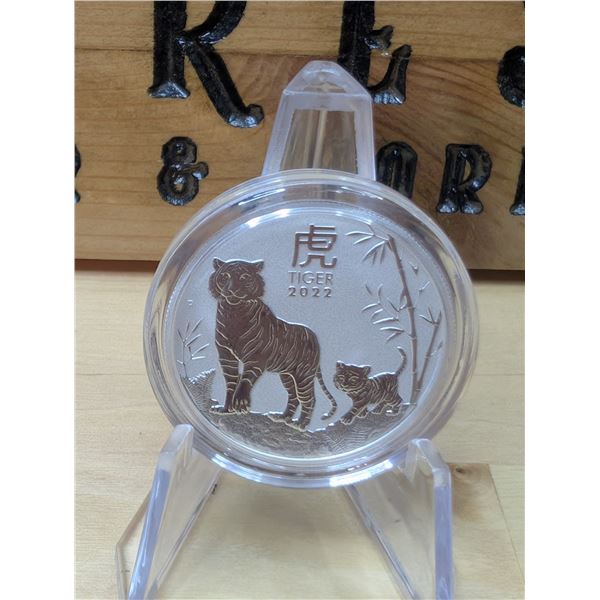 Lot 8-1) 1/2 oz Silver Australian Lunar Year of the  tiger