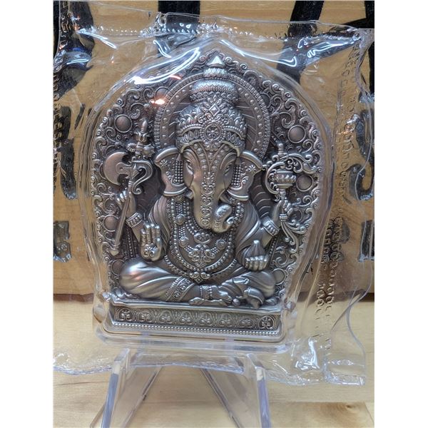 Lot 10-1) 2 oz Ganesha silver