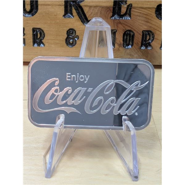 Lot 38-1) 1 oz  Coca-Cola silver bar