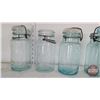 Image 5 : Mason Jars "Perfect Seal" (11) (Light Aqua) (Tallest Measures 7-1/2"H) (SEE PICS!)  (Important: All 