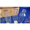 Image 4 : Dairy Bottle Collection w/Wood Fruit Box (12 Bottles - Variety) (Tallest Bottle Measures: 11-1/4"H) 