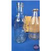 Image 7 : Dairy Bottle Collection w/Wood Fruit Box (12 Bottles - Variety) (Tallest Bottle Measures: 11-1/4"H) 